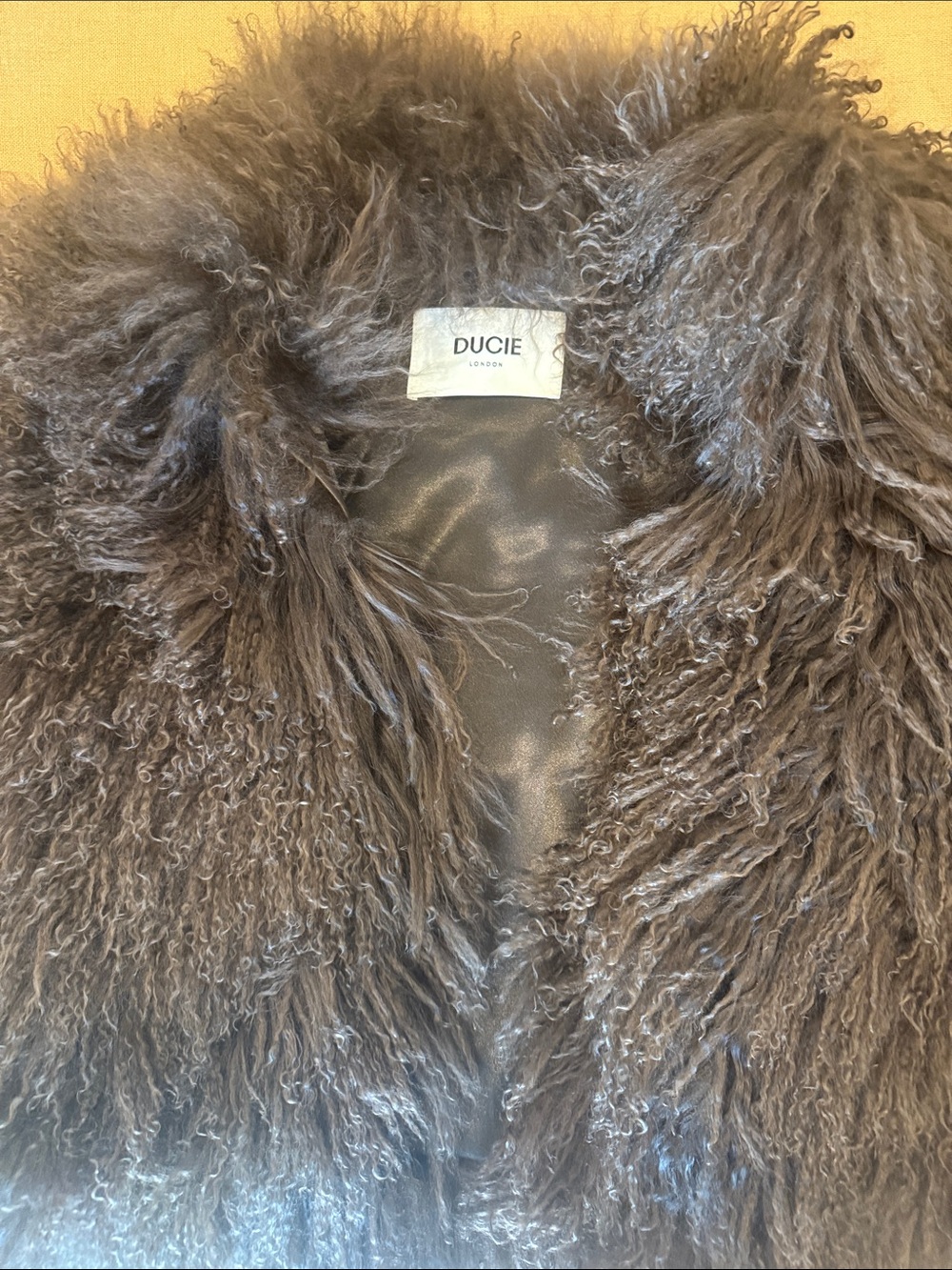 Ducie London Women's Brown Faux Shearling Coat